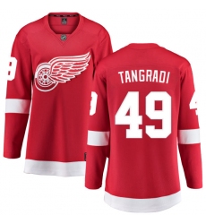 Women's Detroit Red Wings #49 Eric Tangradi Fanatics Branded Red Home Breakaway NHL Jersey