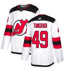 Youth Adidas New Jersey Devils #49 Eric Tangradi Authentic White Away NHL Jersey