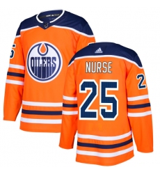 Men's Adidas Edmonton Oilers #25 Darnell Nurse Authentic Orange Home NHL Jersey