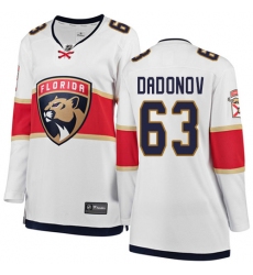 Women's Florida Panthers #63 Evgenii Dadonov Authentic White Away Fanatics Branded Breakaway NHL Jersey