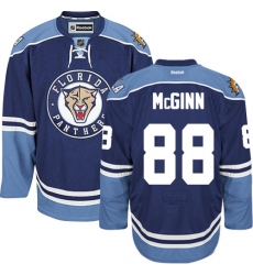 Men's Reebok Florida Panthers #88 Jamie McGinn Authentic Navy Blue Third NHL Jersey