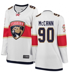 Women's Florida Panthers #90 Jared McCann Authentic White Away Fanatics Branded Breakaway NHL Jersey