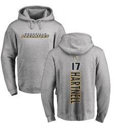 NHL Adidas Nashville Predators #17 Scott Hartnell Ash Backer Pullover Hoodie