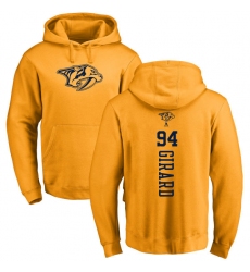 NHL Adidas Nashville Predators #94 Samuel Girard Gold One Color Backer Pullover Hoodie