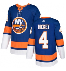 Men's Adidas New York Islanders #4 Thomas Hickey Premier Royal Blue Home NHL Jersey