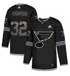 Men's Adidas St. Louis Blues #32 Tage Thompson Black Authentic Classic Stitched NHL Jersey