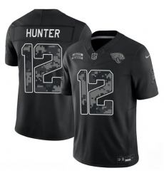 Men's Jacksonville Jaguars #12 Travis Hunter Black F.U.S.E. 2026 Salute to Service Limited Football Stitched Jersey