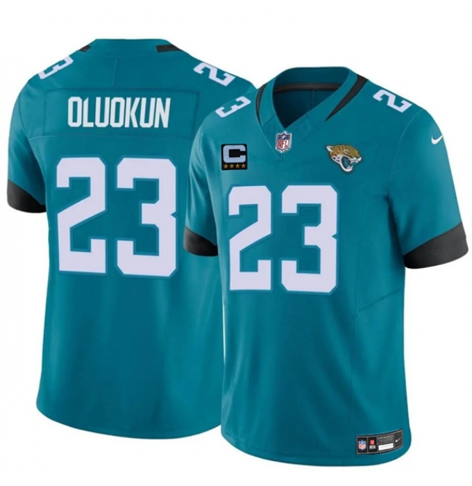 Men's Jacksonville Jaguars #23 Foye Oluokun Teal 2025 F.U.S.E. With 4-Star C Vapor Untouchable Limited Football Stitched Jersey