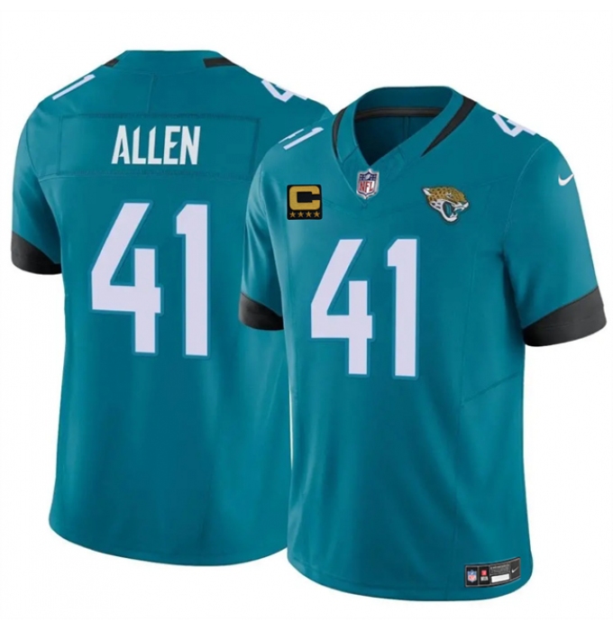 Men's Jacksonville Jaguars #41 Josh Hines-Allen Teal 2025 F.U.S.E. With 4-Star C Vapor Untouchable Limited Football Stitched Jersey