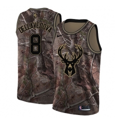 Youth Nike Milwaukee Bucks #8 Matthew Dellavedova Swingman Camo Realtree Collection NBA Jersey