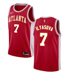 Women's Nike Atlanta Hawks #7 Ersan Ilyasova Authentic Red NBA Jersey Statement Edition