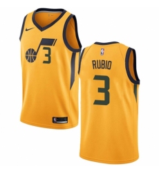 Women's Nike Utah Jazz #3 Ricky Rubio Authentic Gold NBA Jersey Statement Edition