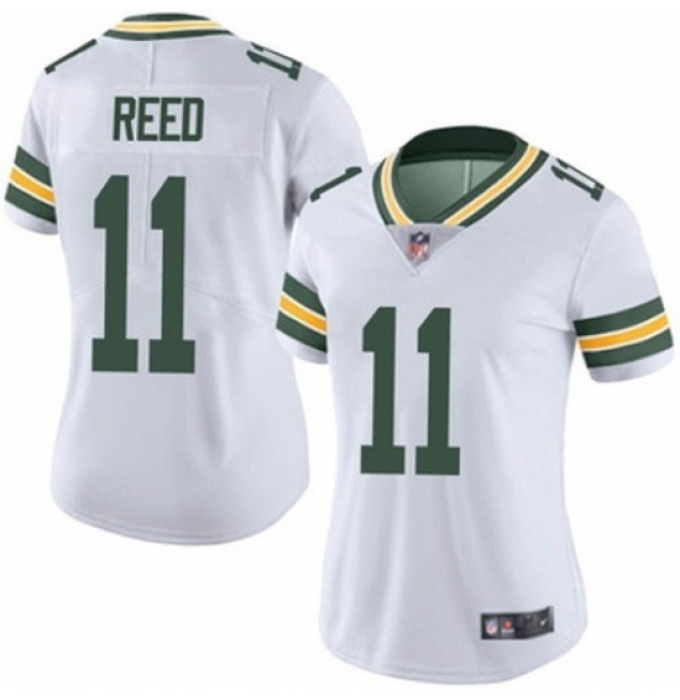 Women Green Bay Packers #11 Jayden Reed White Vapor Untouchable Stitched Jersey