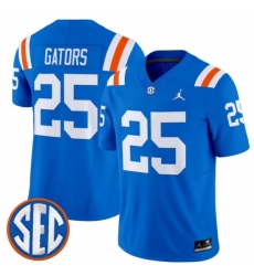 Men's Florida Gators #25 Gators Royal 1960s Throwback F U S E Vapor Limited Stitched Football Jersey