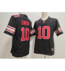 Men's Ohio State Buckeyes #10 Julian Sayin Black F U S E Limited Stitched Jersey