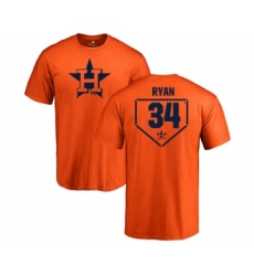 MLB Nike Houston Astros #34 Nolan Ryan Orange RBI T-Shirt