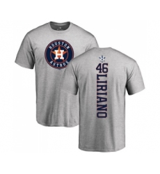 MLB Nike Houston Astros #46 Francisco Liriano Ash Backer T-Shirt