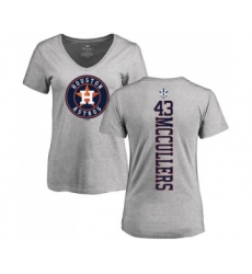 MLB Women's Nike Houston Astros #43 Lance McCullers Ash Backer T-Shirt
