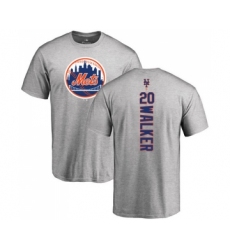 MLB Nike New York Mets #20 Neil Walker Ash Backer T-Shirt