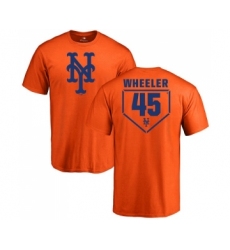 MLB Nike New York Mets #45 Zack Wheeler Orange RBI T-Shirt