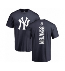 Baseball New York Yankees #38 Cameron Maybin Navy Blue Backer T-Shirt