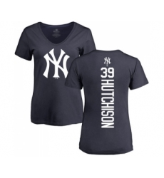 Baseball Women's New York Yankees #53 Zach Britton Ash Backer T-Shirt