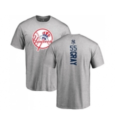 MLB Nike New York Yankees #55 Sonny Gray Ash Backer T-Shirt
