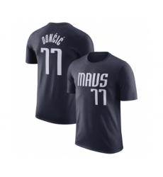 Men's Dallas Mavericks #77 Luka Doncic Navy 2022-23 Statement Edition Name & Number T-Shirt