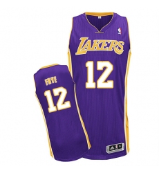 Women's Adidas Los Angeles Lakers #12 Channing Frye Authentic Purple Road NBA Jersey