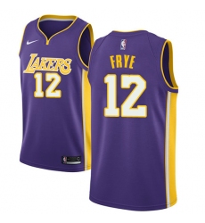 Women's Nike Los Angeles Lakers #12 Channing Frye Swingman Purple NBA Jersey - Statement Edition
