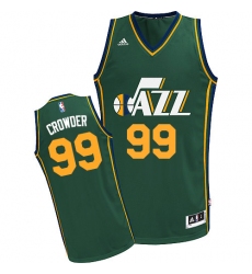 Women's Adidas Utah Jazz #99 Jae Crowder Swingman Green Alternate NBA Jersey