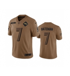 Men's Nike Baltimore Ravens #8 Lamar Jackson 2023 Brown Salute To Service Limited Football Stitched Jersey