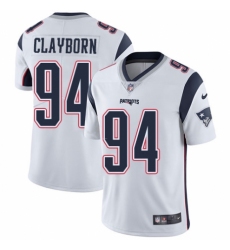 Men's Nike New England Patriots #94 Adrian Clayborn White Vapor Untouchable Limited Player NFL Jersey
