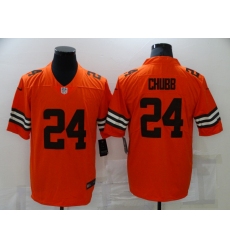 Men's Cleveland Browns #24 Nick Chubb Orange Player Limited Jersey