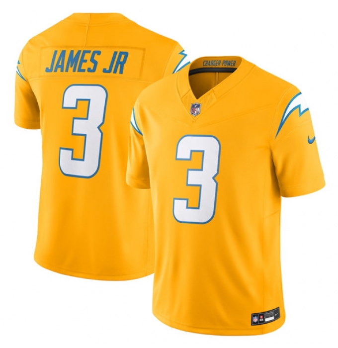Men's Los Angeles Chargers #3 Derwin James Jr. Gold 2025 F.U.S.E. Alternate Vapor Limited Football Stitched Jersey