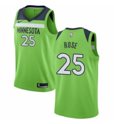 Men's Nike Minnesota Timberwolves #25 Derrick Rose Authentic Green NBA Jersey Statement Edition