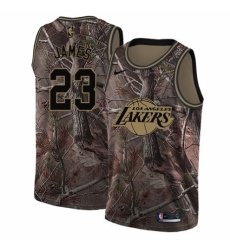 Youth Nike Los Angeles Lakers #23 LeBron James Swingman Camo Realtree Collection NBA Jersey