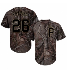 Men's Majestic Pittsburgh Pirates #26 Adam Frazier Authentic Camo Realtree Collection Flex Base MLB Jersey