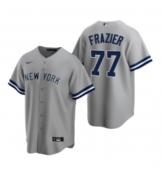 Men's Nike New York Yankees #77 Clint Frazier Gray Road Stitched Baseball Jersey