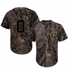 Men's Majestic Colorado Rockies #0 Adam Ottavino Authentic Camo Realtree Collection Flex Base MLB Jersey