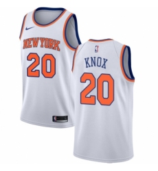 Men's Nike New York Knicks #20 Kevin Knox Swingman White NBA Jersey - Association Edition
