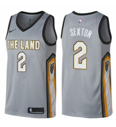 Youth Nike Cleveland Cavaliers #2 Collin Sexton Swingman Gray NBA Jersey - City Edition