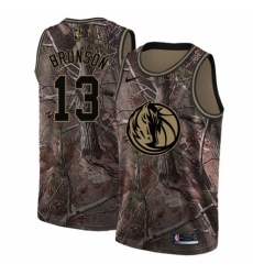 Women's Nike Dallas Mavericks #13 Jalen Brunson Swingman Camo Realtree Collection NBA Jersey