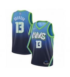 Youth Dallas Mavericks #13 Jalen Brunson Swingman Blue Basketball Jersey - 2019 20 City Edition