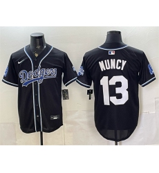 Men's Los Angeles Dodgers #13 Max Muncy B2B Champs 2026 Black Out Style Vapor Limited Stitched Baseball Jersey