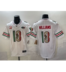 Men's Chicago Bears #18 Caleb Williams White Mexico F.U.S.E. With 2-star C And VMH Throwback Stitched Football Jersey