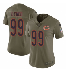 Women's Nike Chicago Bears #99 Aaron Lynch Limited Olive 2017 Salute to Service NFL Jersey