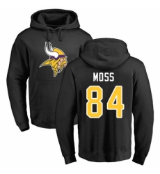 NFL Nike Minnesota Vikings #84 Randy Moss Black Name & Number Logo Pullover Hoodie