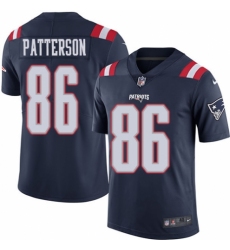 Men's Nike New England Patriots #86 Cordarrelle Patterson Limited Navy Blue Rush Vapor Untouchable NFL Jersey