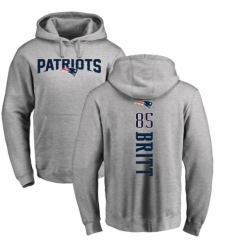 NFL Nike New England Patriots #85 Kenny Britt Ash Backer Pullover Hoodie